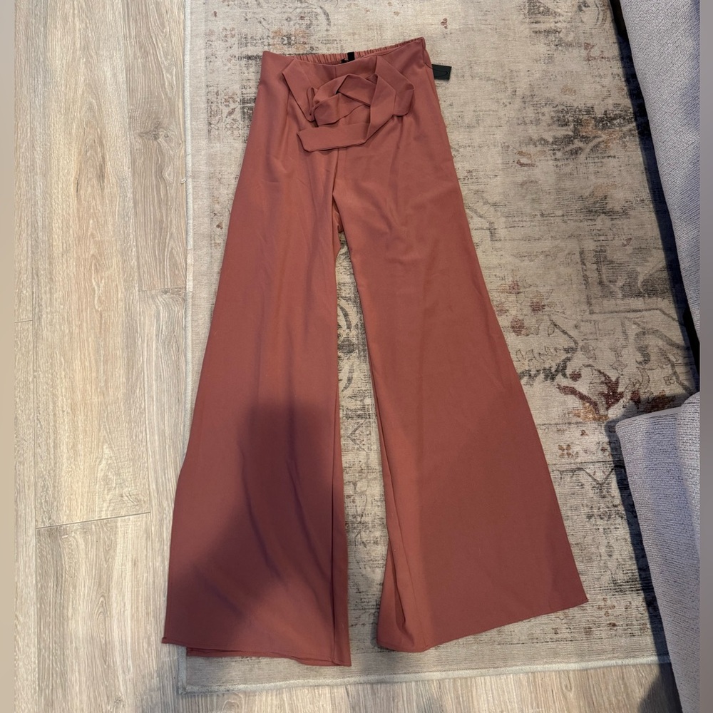 Lulu's Terracotta Wide-Leg Pants